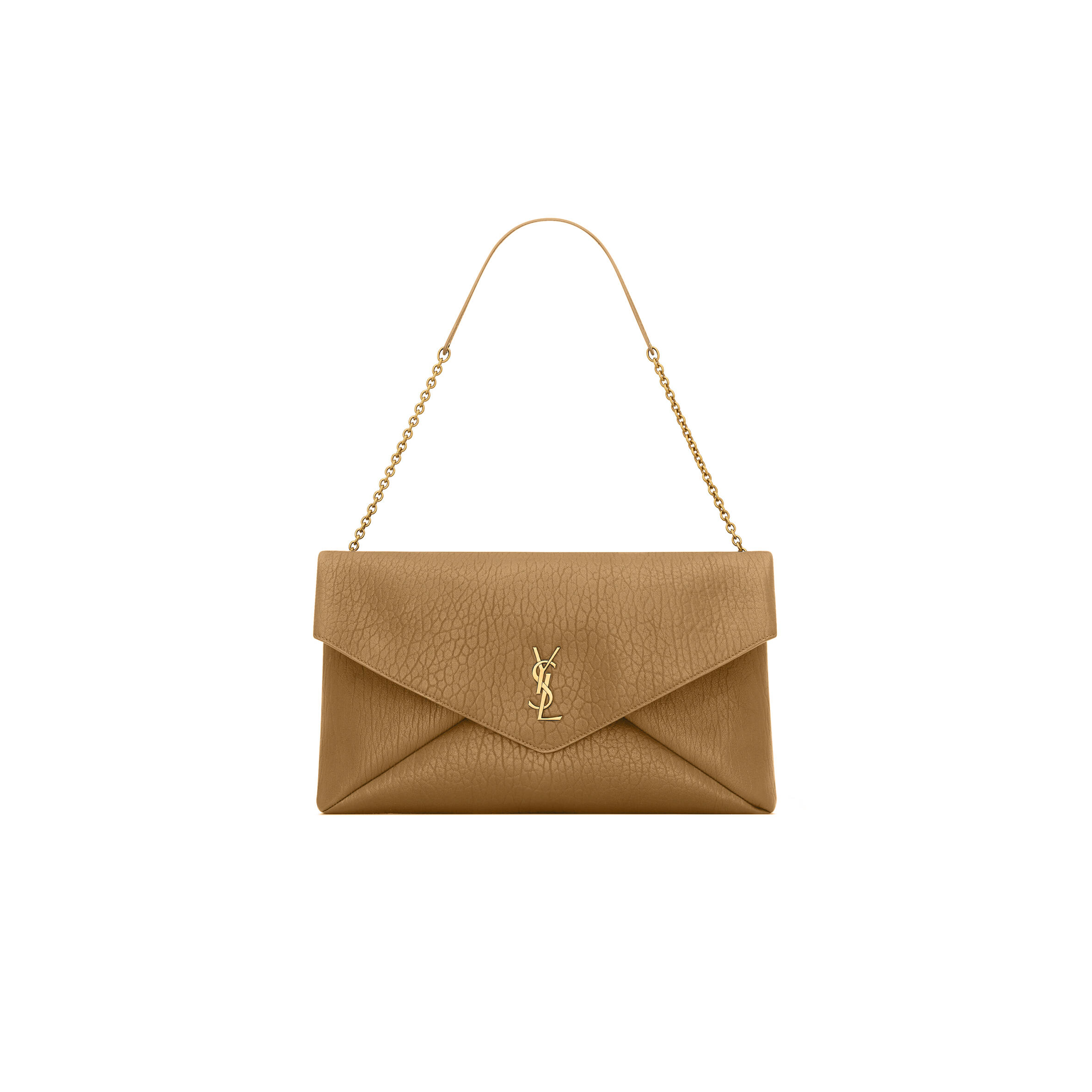 YSL CASSANDRE LARGE POUCH ON CHAIN IN LAMBSKIN 855802 (35*22*3cm)